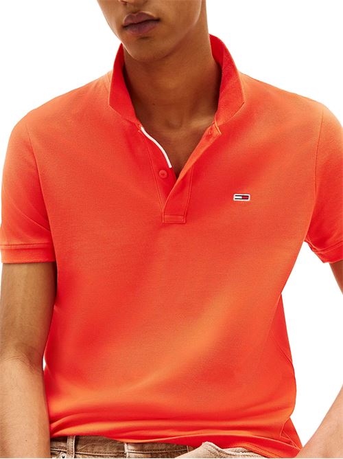 Polo uomo arancione in cotone Tommy Jeans | DM0DM20676SN6